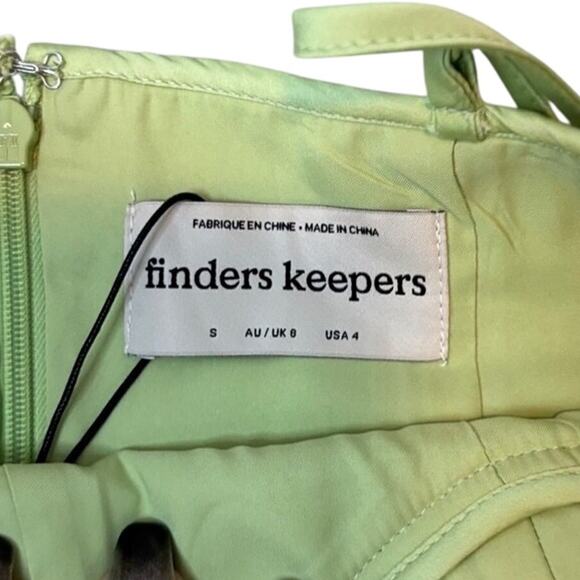 Finders Keepers Lime Green Satin Corset Mini Dress NWT Small - Picture 6 of 7